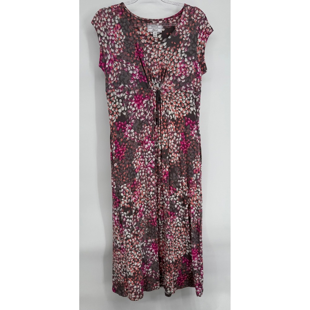Carole Hochman Heavenly Soft Sleepwear Gown Petite Small Pink Floral Petal Sz PS